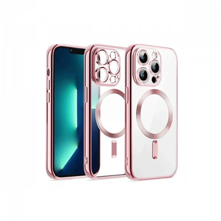 BFS  iPhone 15 Kılıf Kross Magneticsafe Kapak - Pembe