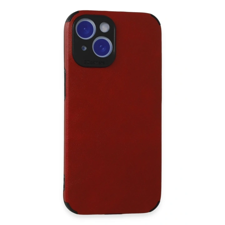 BFS  iPhone 15 Kılıf Loop Deri Silikon - Kırmızı