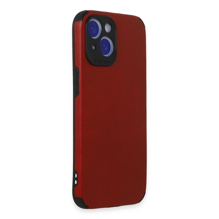 BFS  iPhone 15 Kılıf Loop Deri Silikon - Kırmızı