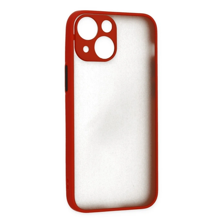 BFS  iPhone 15 Kılıf Montreal Silikon Kapak - Kırmızı