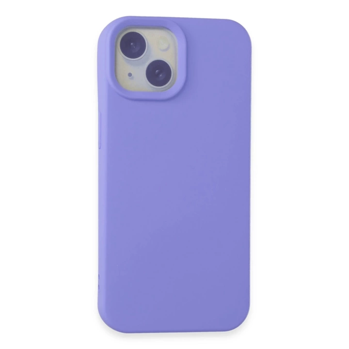 BFS  iPhone 15 Kılıf Nano içi Kadife Silikon - Lila