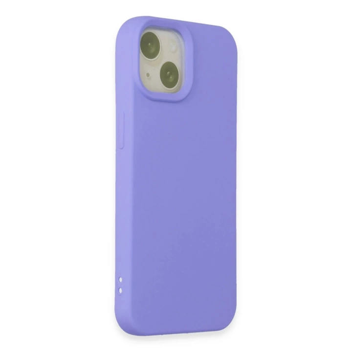 BFS  iPhone 15 Kılıf Nano içi Kadife Silikon - Lila