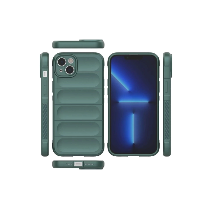 BFS  iPhone 15 Kılıf Optimum Silikon - Koyu Yeşil