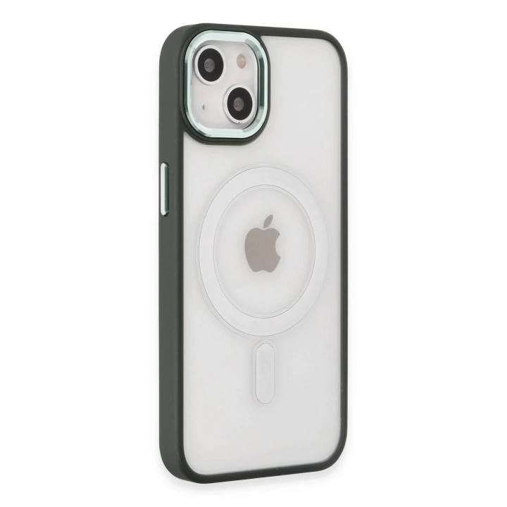 BFS  iPhone 15 Kılıf Room Magneticsafe Silikon - Köknar Yeşili