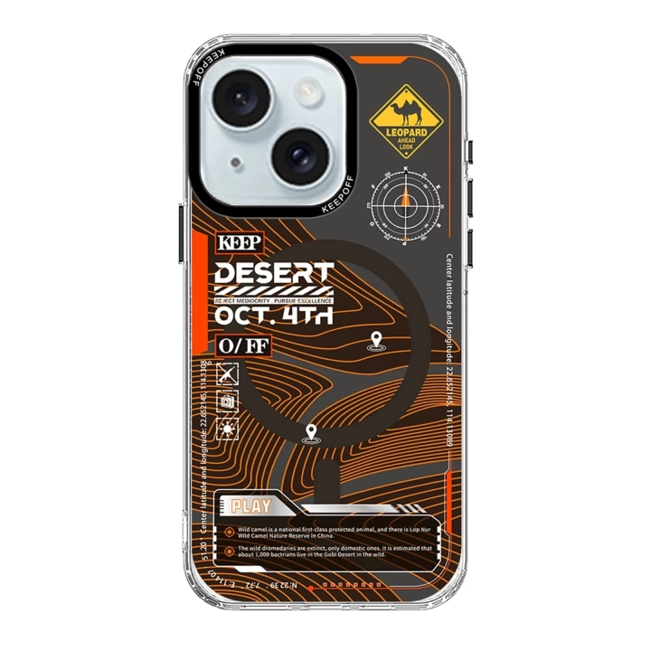 BFS  iPhone 15 Map Magsafe Kapak - Desert