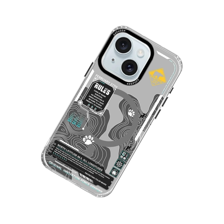 BFS  iPhone 15 Map Magsafe Kapak - Snowfield