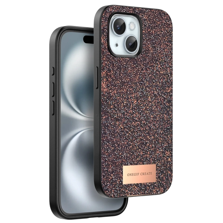 BFS  iPhone 15 Plus Bright Simli Kapak - Derin Mor