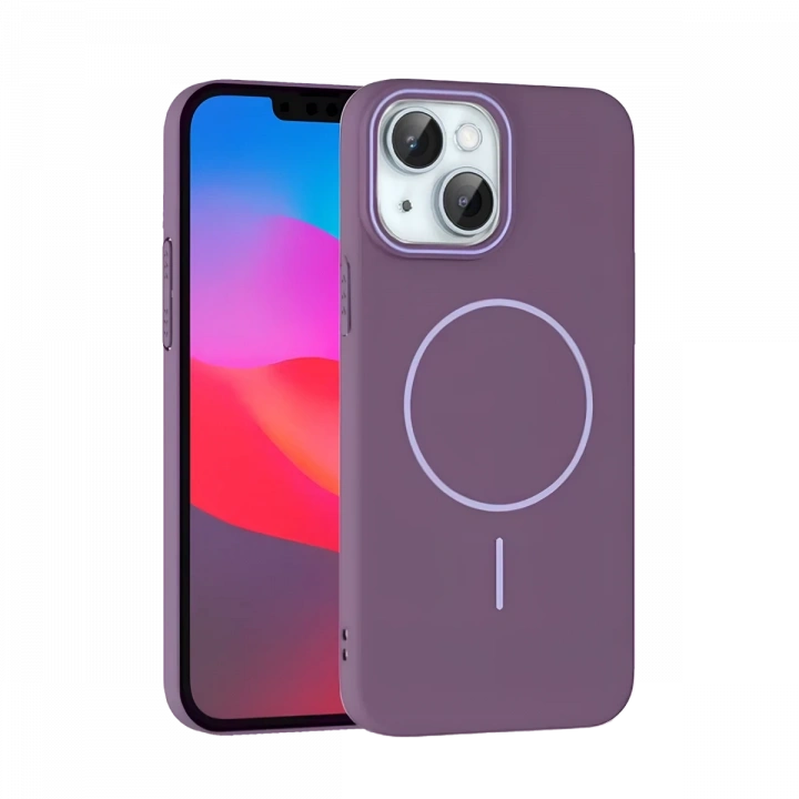 BFS  iPhone 15 Plus Broş Magsafe Kapak - Mor