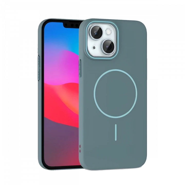 BFS  iPhone 15 Plus Broş Magsafe Kapak - Turkuaz
