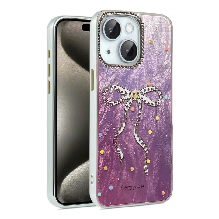 BFS iPhone 15 Plus Kılıf Blade Aynalı Desenli Kapak - Desen 1
