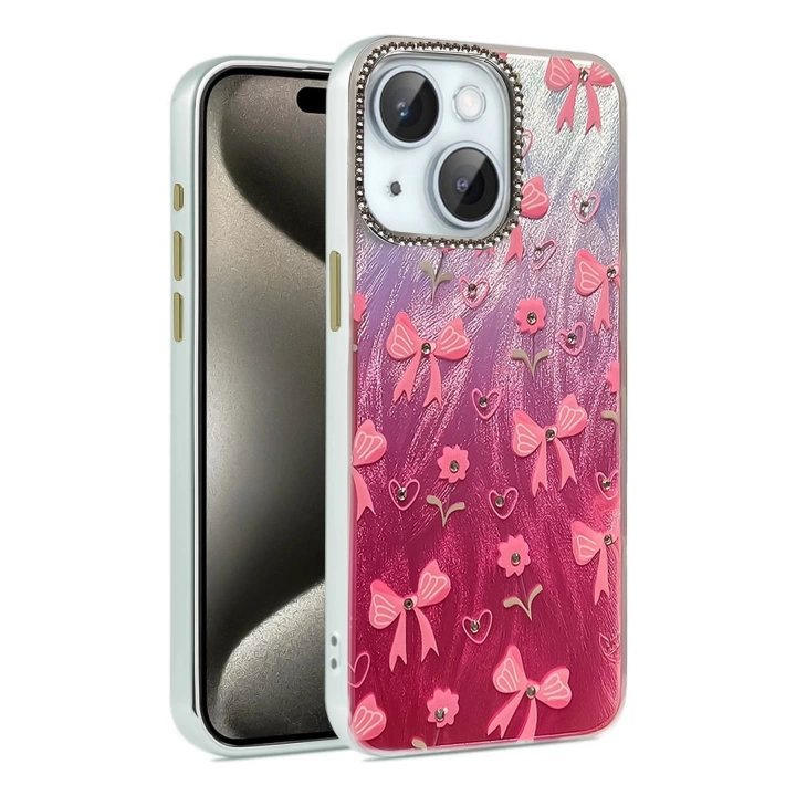 BFS iPhone 15 Plus Kılıf Blade Aynalı Desenli Kapak - Desen 3