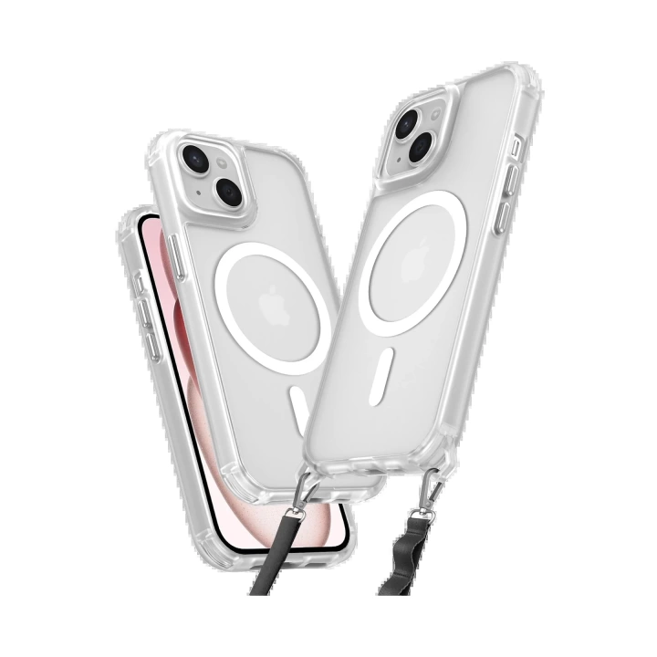 BFS  iPhone 15 Plus Kılıf Enka Magsafe Silikon Kılıf - Şeffaf