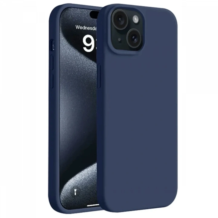 BFS  iPhone 15 Plus Kılıf First Silikon - Lacivert