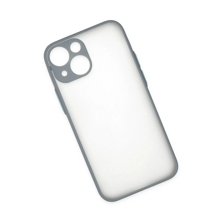 BFS  iPhone 15 Plus Kılıf Montreal Silikon Kapak - Gri