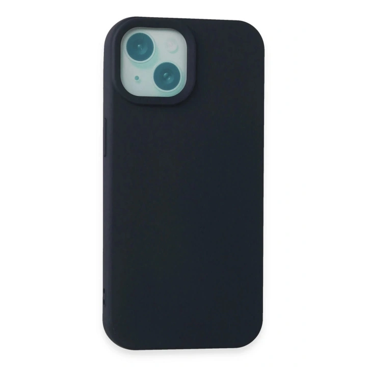 BFS iPhone 15 Plus Kılıf Nano içi Kadife Silikon - Lacivert