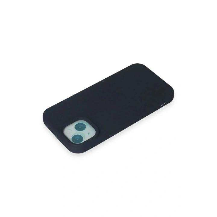 BFS iPhone 15 Plus Kılıf Nano içi Kadife Silikon - Lacivert