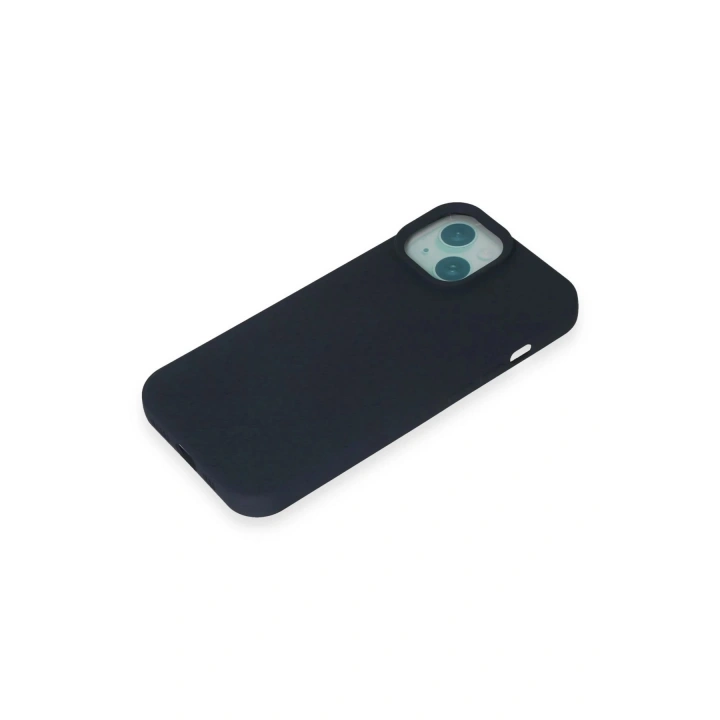 BFS iPhone 15 Plus Kılıf Nano içi Kadife Silikon - Lacivert