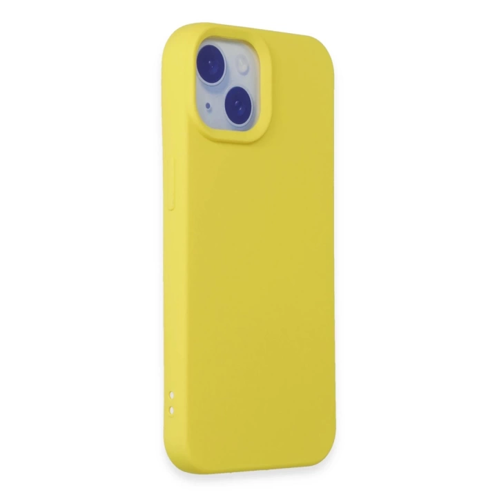 BFS  iPhone 15 Plus Kılıf Nano içi Kadife Silikon - Sarı