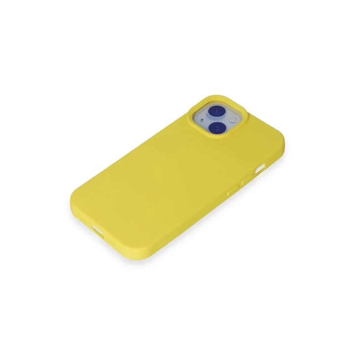 BFS  iPhone 15 Plus Kılıf Nano içi Kadife Silikon - Sarı