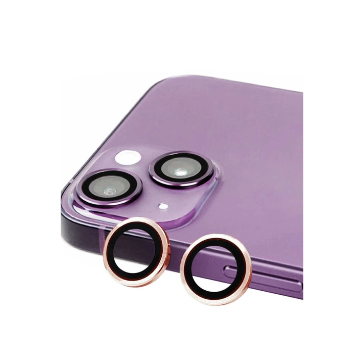 BFS  iPhone 15 Plus Raze Metal Kamera Lens - Pembe