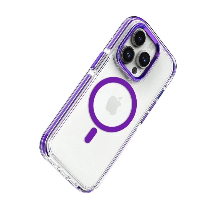 BFS  iPhone 15 Pro Bella Magsafe Kapak - Derin Mor