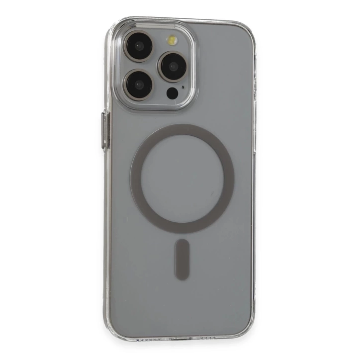 BFS  iPhone 15 Pro Bubble Magsafe Kapak - Titan Gri