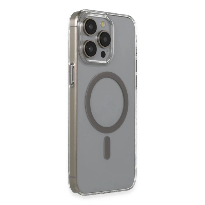 BFS  iPhone 15 Pro Bubble Magsafe Kapak - Titan Gri