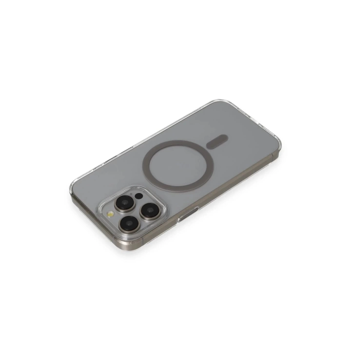 BFS  iPhone 15 Pro Bubble Magsafe Kapak - Titan Gri