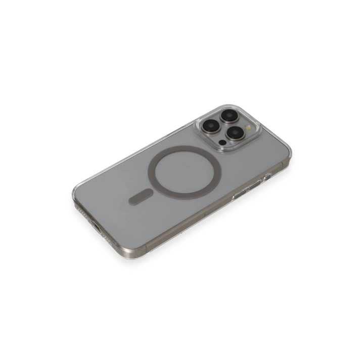 BFS  iPhone 15 Pro Bubble Magsafe Kapak - Titan Gri