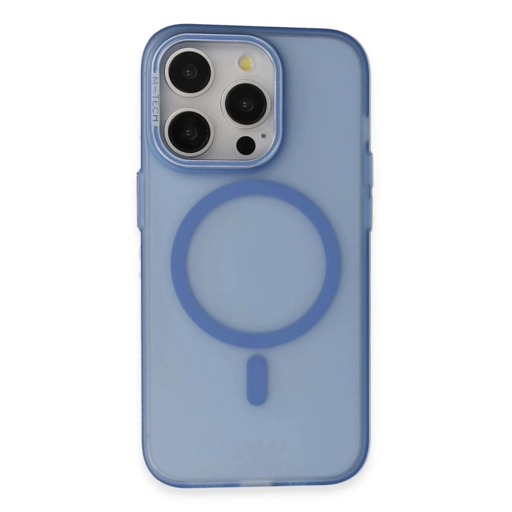 BFS  iPhone 15 Pro Frost Standlı Magsafe Kapak - Sierra Blue