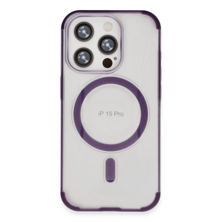 BFS  iPhone 15 Pro Hilton Magsafe Kapak - Derin Mor
