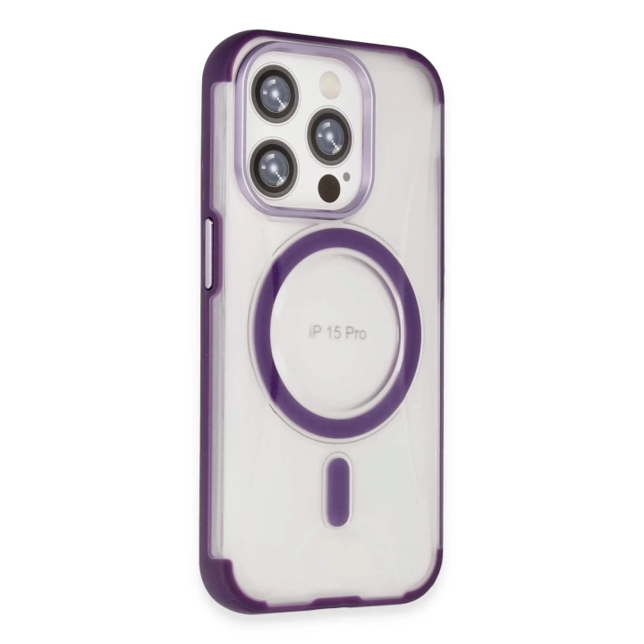 BFS  iPhone 15 Pro Hilton Magsafe Kapak - Derin Mor