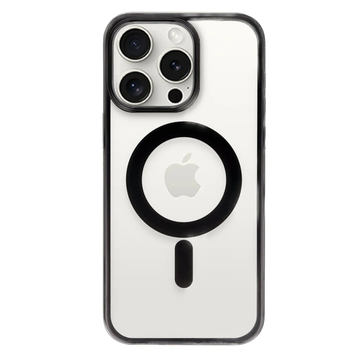 BFS  iPhone 15 Pro Kılıf Erozi Magsafe Kapak - Siyah