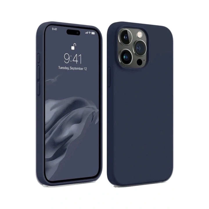 BFS  iPhone 15 Pro Kılıf First Silikon - Lacivert