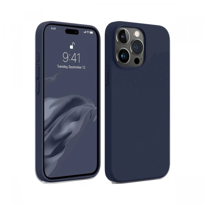 BFS  iPhone 15 Pro Kılıf First Silikon - Lacivert