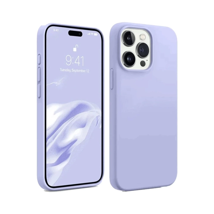 BFS  iPhone 15 Pro Kılıf First Silikon - Lila