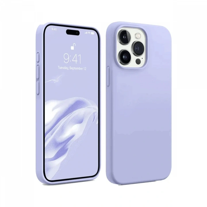 BFS  iPhone 15 Pro Kılıf First Silikon - Lila