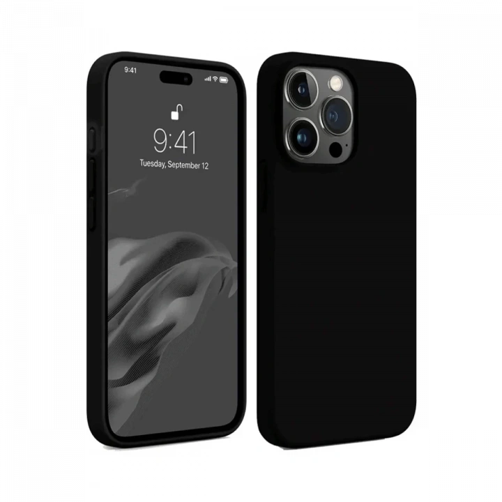 BFS  iPhone 15 Pro Kılıf First Silikon - Siyah