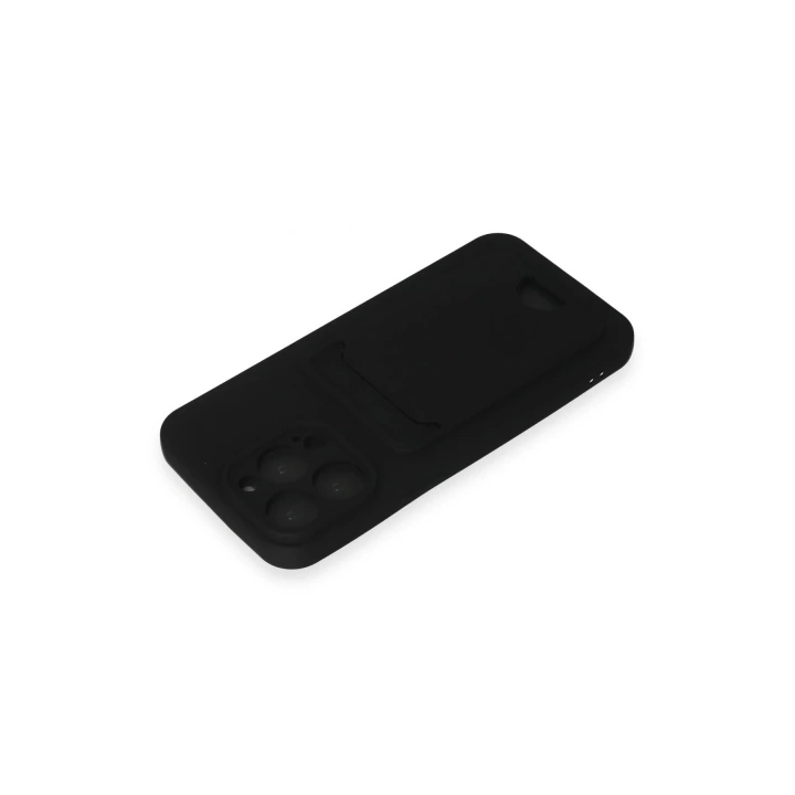 BFS  iPhone 15 Pro Kılıf Kelvin Kartvizitli Silikon - Siyah