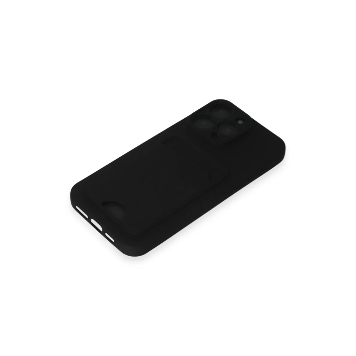BFS  iPhone 15 Pro Kılıf Kelvin Kartvizitli Silikon - Siyah