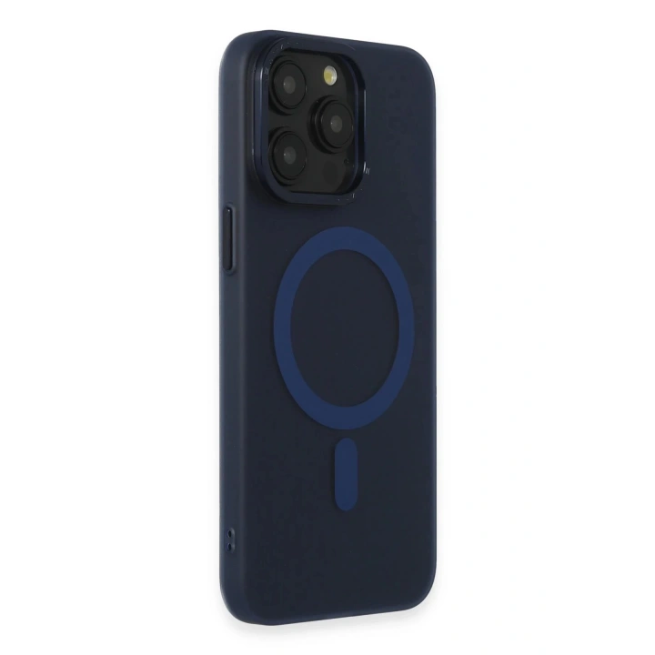 BFS  iPhone 15 Pro Kılıf Lodos Magneticsafe Mat Kapak - Mavi