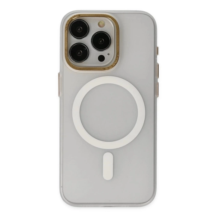 BFS  iPhone 15 Pro Kılıf Lodos Magneticsafe Mat Kapak - Şeffaf