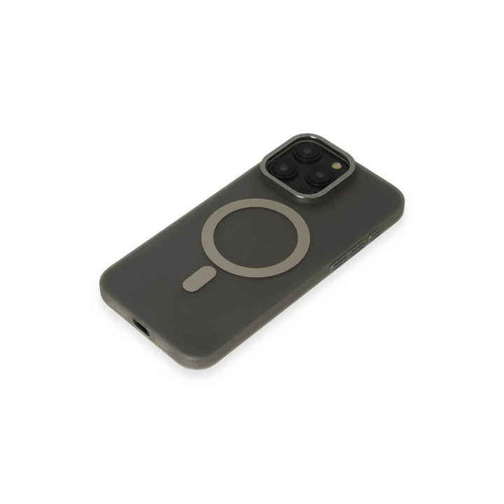 BFS  iPhone 15 Pro Kılıf Lodos Magneticsafe Mat Kapak - Titan Gri