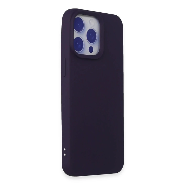 BFS  iPhone 15 Pro Kılıf Nano içi Kadife Silikon - Mor