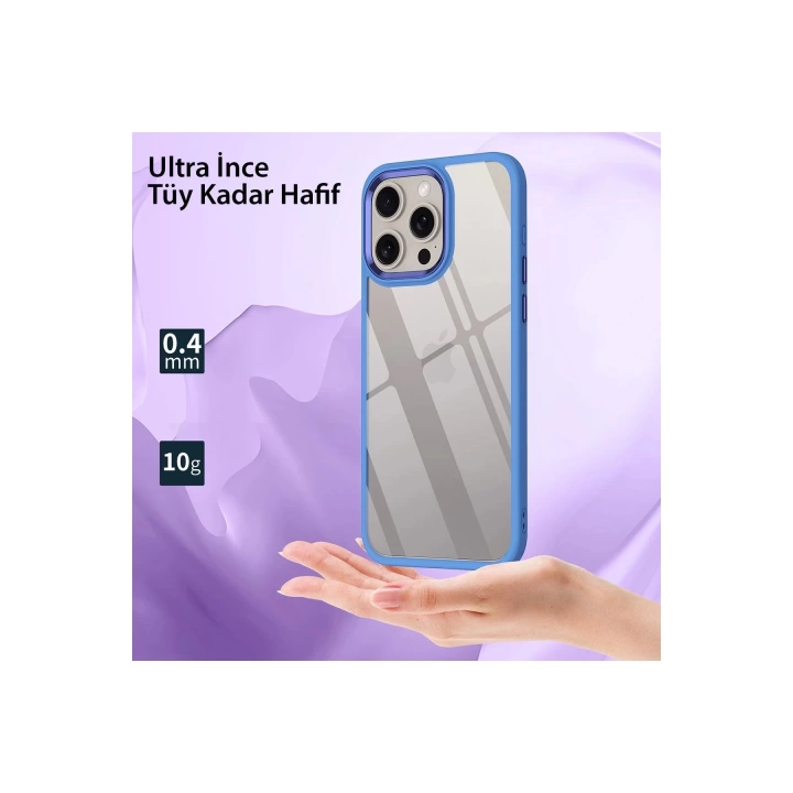 BFS  iPhone 15 Pro Kılıf Power Silikon - Mavi