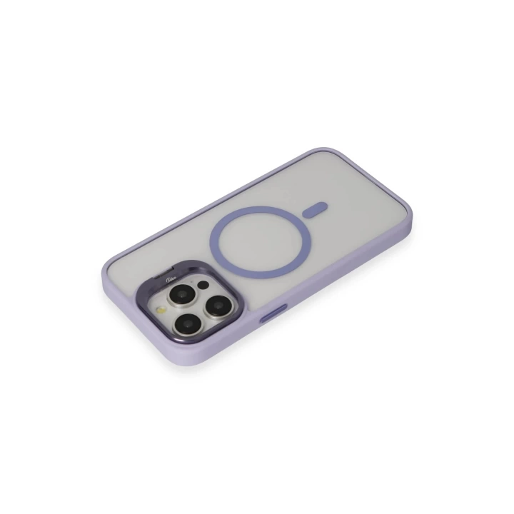 BFS  iPhone 15 Pro Kılıf Roblox Lens Magsafe Standlı Kapak - Lila