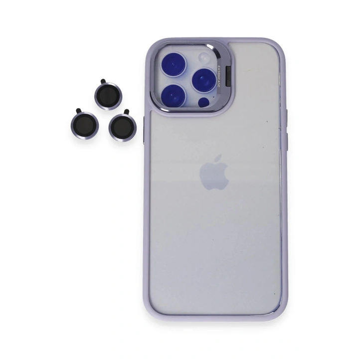 BFS  iPhone 15 Pro Kılıf Roblox Lens Standlı Kapak - Lila