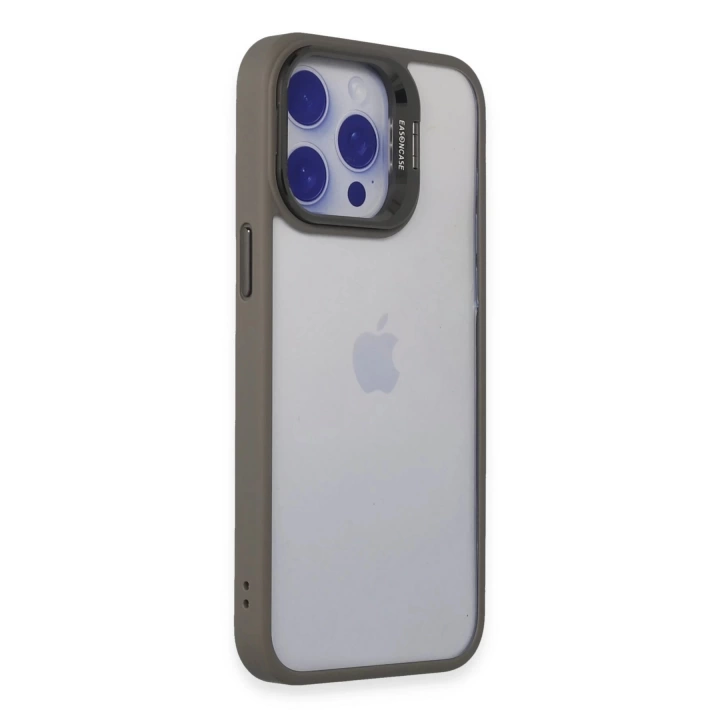 BFS  iPhone 15 Pro Kılıf Roblox Lens Standlı Kapak - Titan Gri