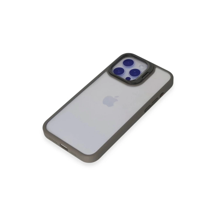 BFS  iPhone 15 Pro Kılıf Roblox Lens Standlı Kapak - Titan Gri