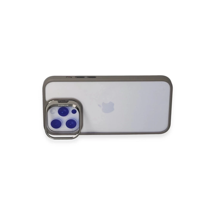 BFS  iPhone 15 Pro Kılıf Roblox Lens Standlı Kapak - Titan Gri